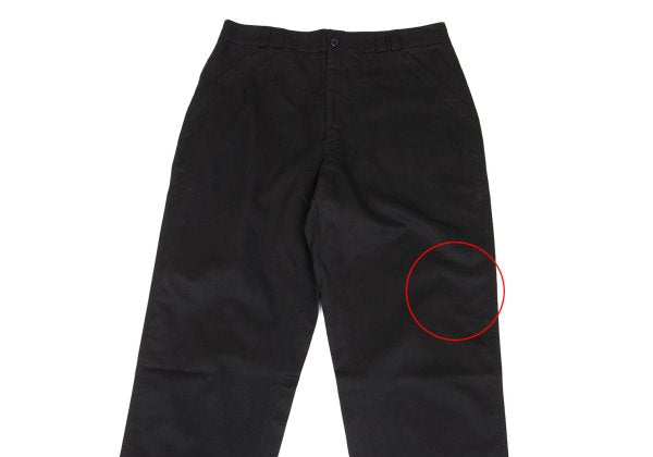 GIANNI VERSACE Black Cotton Tapered Pants Size 48