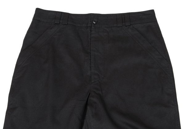 GIANNI VERSACE Black Cotton Tapered Pants Size 48