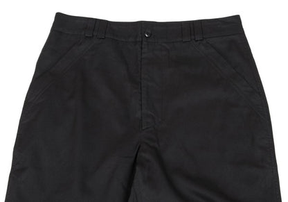 GIANNI VERSACE Black Cotton Tapered Pants Size 48