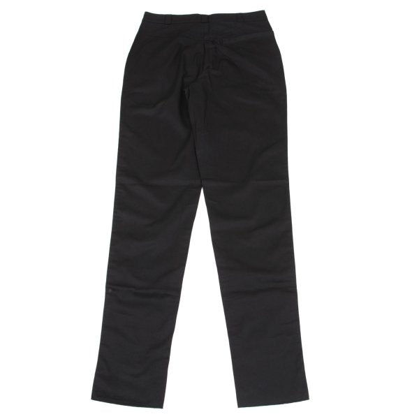 GIANNI VERSACE Black Cotton Tapered Pants Size 48