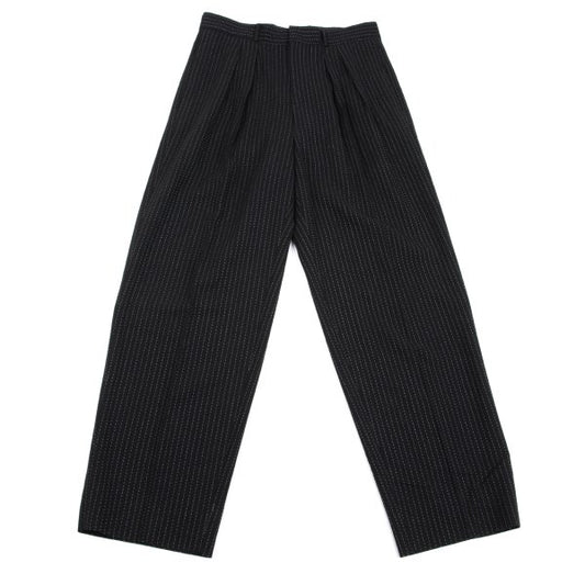 Jean Paul GAULTIER HOMME Wool Stitch Pants Black Size 48