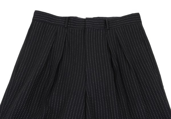 Jean Paul GAULTIER HOMME Wool Stitch Pants Black Size 48