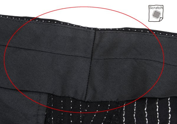Jean Paul GAULTIER HOMME Wool Stitch Pants Black Size 48