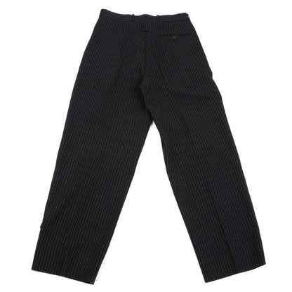 Jean Paul GAULTIER HOMME Wool Stitch Pants Black Size 48