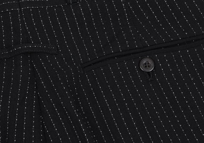 Jean Paul GAULTIER HOMME Wool Stitch Pants Black Size 48