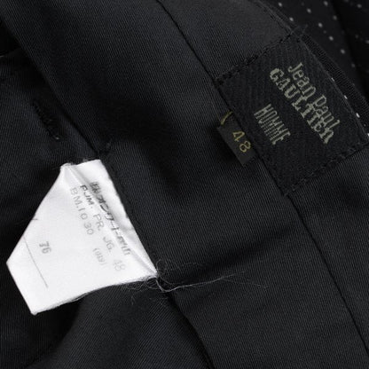 Jean Paul GAULTIER HOMME Wool Stitch Pants Black Size 48