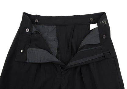 Jean Paul GAULTIER HOMME Summer Wool Pants Black Size 48