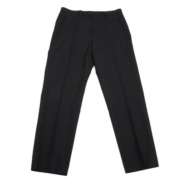 Jean Paul GAULTIER HOMME Wool Pleated Pants Black Size 50