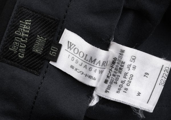 Jean Paul GAULTIER HOMME Wool Pleated Pants Black Size 50