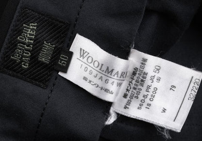 Jean Paul GAULTIER HOMME Wool Pleated Pants Black Size 50