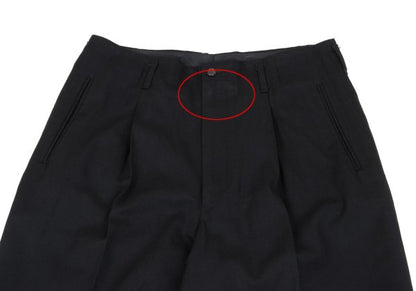 Jean Paul GAULTIER HOMME Wool Wide Pants Black Size 50