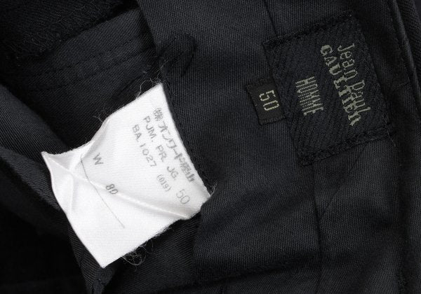 Jean Paul GAULTIER HOMME Wool Wide Pants Black Size 50