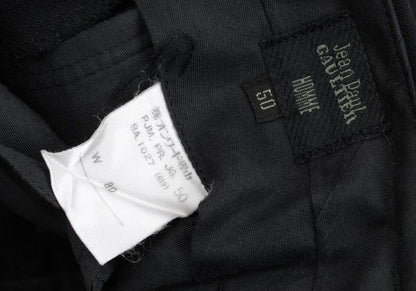 Jean Paul GAULTIER HOMME Wool Wide Pants Black Size 50