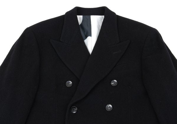 Jean Paul GAULTIER HOMME Black Graphic Melton Coat Size 48