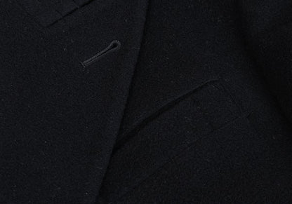 Jean Paul GAULTIER HOMME Black Graphic Melton Coat Size 48