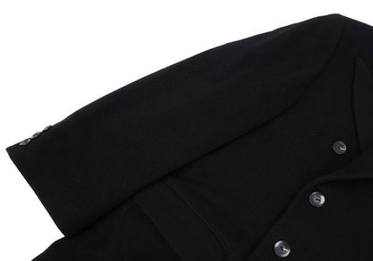 Jean Paul GAULTIER HOMME Black Graphic Melton Coat Size 48