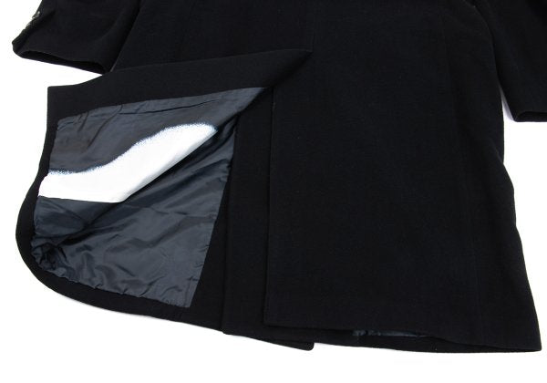 Jean Paul GAULTIER HOMME Black Graphic Melton Coat Size 48