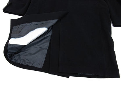 Jean Paul GAULTIER HOMME Black Graphic Melton Coat Size 48