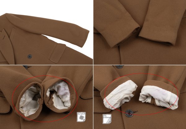Jean Paul GAULTIER HOMME Wool Melton Pea Coat Camel Size 50