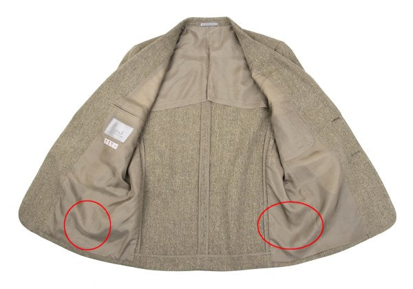 Papas Silk Linen Color Nep Blazer Beige Size 48M