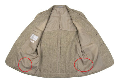 Papas Silk Linen Color Nep Blazer Beige Size 48M