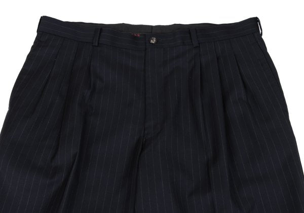 Papas GUABELLO SUPER130'S Wool Chalk Pants Navy Size 52LL
