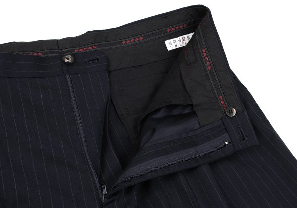 Papas GUABELLO SUPER130'S Wool Chalk Pants Navy Size 52LL