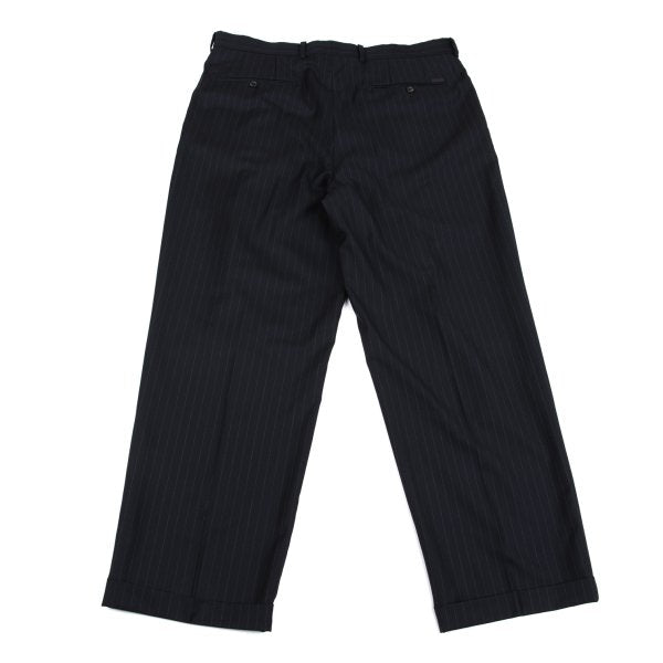 Papas GUABELLO SUPER130'S Wool Chalk Pants Navy Size 52LL