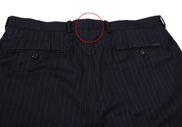 Papas GUABELLO SUPER130'S Wool Chalk Pants Navy Size 52LL