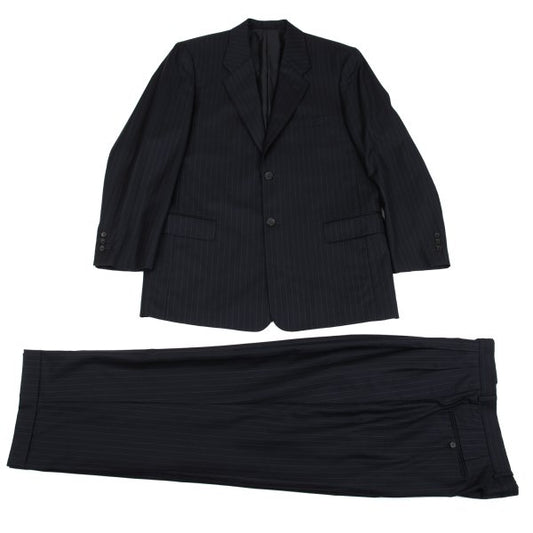 Papas GUABELLO SUPER130'S Wool Chalk Suit Navy Size 48M 52LL