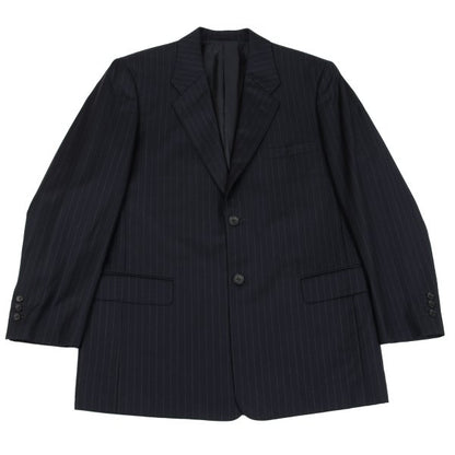 Papas GUABELLO SUPER130'S Wool Chalk Suit Navy Size 48M 52LL