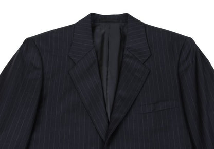 Papas GUABELLO SUPER130'S Wool Chalk Suit Navy Size 48M 52LL