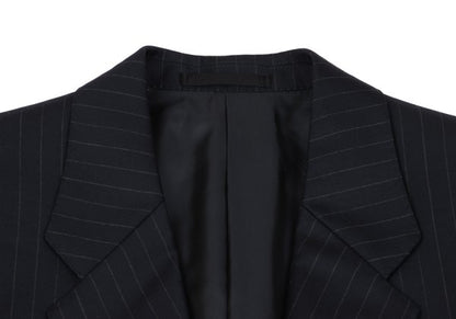 Papas GUABELLO SUPER130'S Wool Chalk Suit Navy Size 48M 52LL