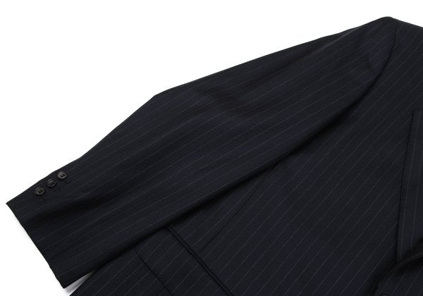 Papas GUABELLO SUPER130'S Wool Chalk Suit Navy Size 48M 52LL