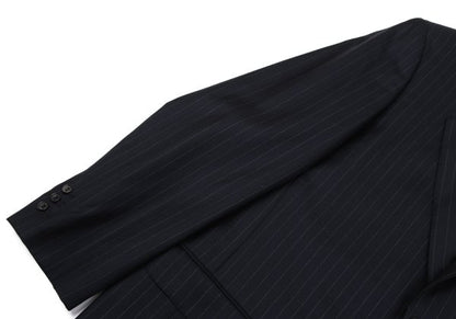 Papas GUABELLO SUPER130'S Wool Chalk Suit Navy Size 48M 52LL