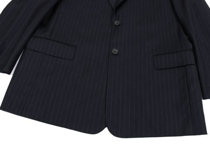 Papas GUABELLO SUPER130'S Wool Chalk Suit Navy Size 48M 52LL