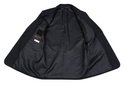 Papas GUABELLO SUPER130'S Wool Chalk Suit Navy Size 48M 52LL