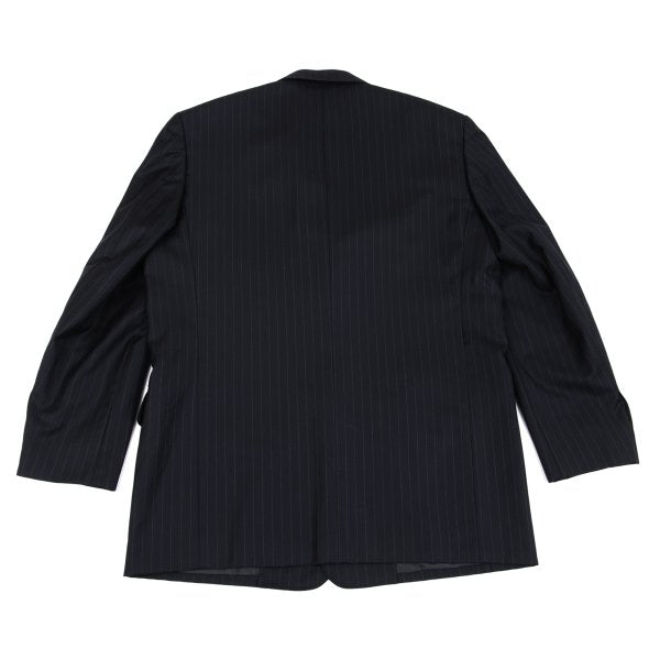 Papas GUABELLO SUPER130'S Wool Chalk Suit Navy Size 48M 52LL