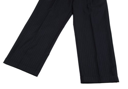 Papas GUABELLO SUPER130'S Wool Chalk Suit Navy Size 48M 52LL
