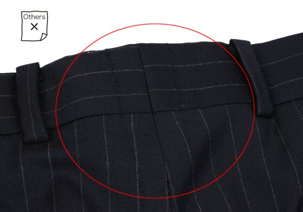 Papas GUABELLO SUPER130'S Wool Chalk Suit Navy Size 48M 52LL