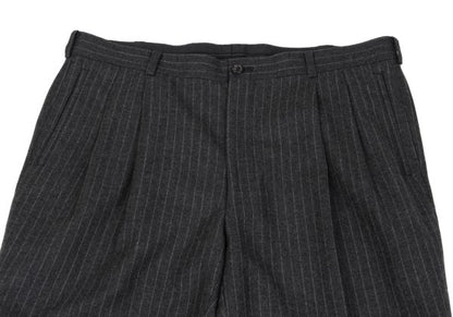 Papas Martin Sons Wool Cashmere Stripe Pants Gray Size 52LL