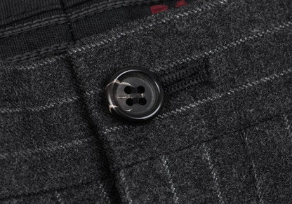Papas Martin Sons Wool Cashmere Stripe Pants Gray Size 52LL