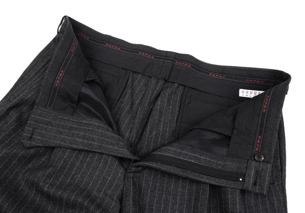 Papas Martin Sons Wool Cashmere Stripe Pants Gray Size 52LL