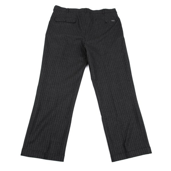 Papas Martin Sons Wool Cashmere Stripe Pants Gray Size 52LL