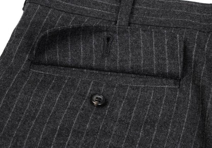 Papas Martin Sons Wool Cashmere Stripe Pants Gray Size 52LL