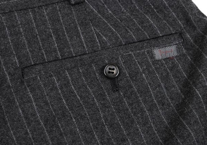 Papas Martin Sons Wool Cashmere Stripe Pants Gray Size 52LL