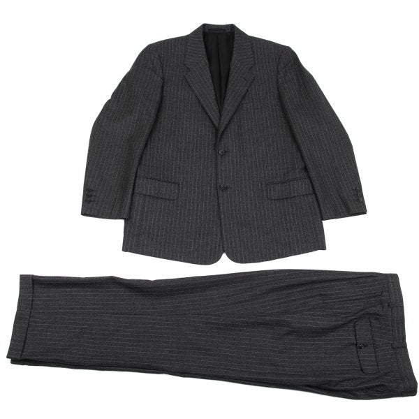 Papas Martin Sons Wool Cashmere Stripe Pants Gray Size 52LL