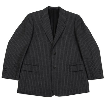 Papas Martin Sons Wool Cashmere Stripe Suit Gray Size 48M 52LL