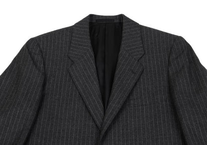 Papas Martin Sons Wool Cashmere Stripe Suit Gray Size 48M 52LL