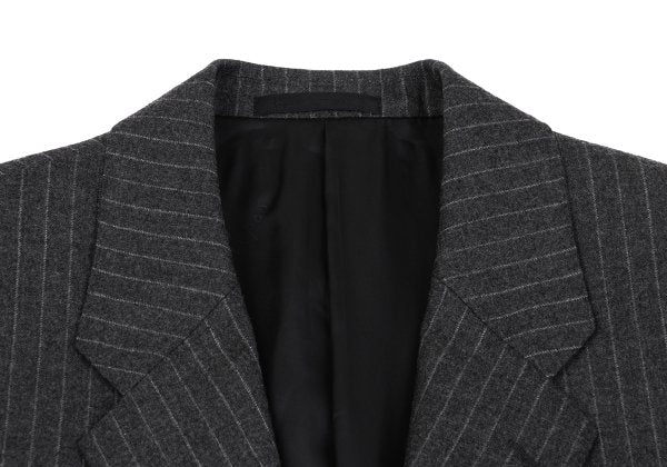 Papas Martin Sons Wool Cashmere Stripe Suit Gray Size 48M 52LL